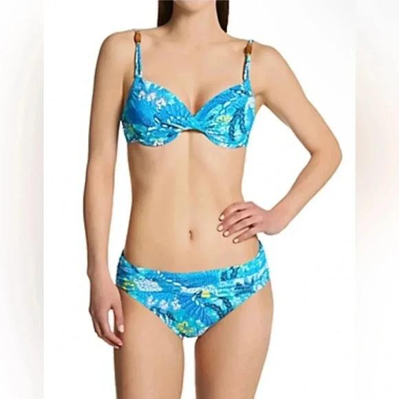 Bleu Rod Beattie Paradise Found Underwire Molded Bikini Top and Bottom Size 6 - Picture 2 of 12